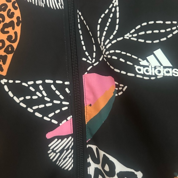 Adidas x Farm Rio Jungle Floral Zip Up Windbreaker Jacket Small - Picture 6 of 11